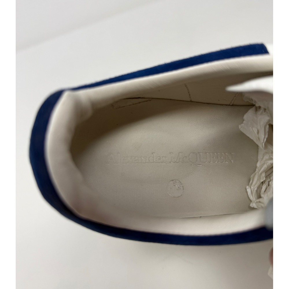 Alexander McQueen Oversized Sneaker White/Blue Suede Size 7 US 40 EU - Picture 8 of 8